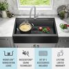 33&rdquo; Retrofit Farmhouse Apron Front 16 Gauge Workstation Kitchen Sink Single Bowl in with WorkFlow&trade; Ledge and&nbsp;Accessories for Top Mount Drop-In Installation